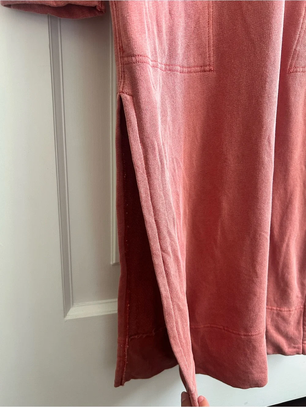 FREE PEOPLE Sz S ON MY WAY POLO PULLOVER DRESS IN CORAL